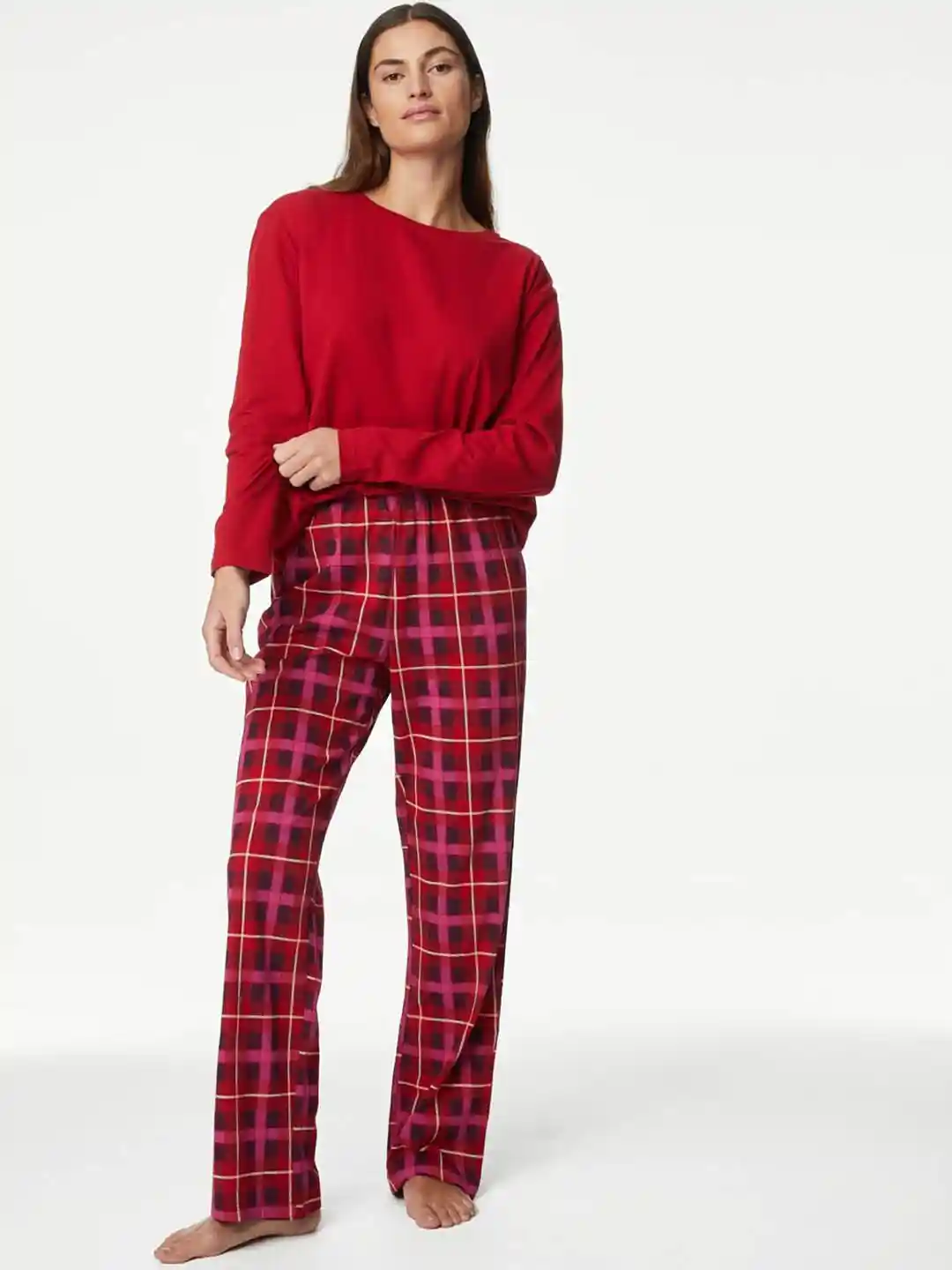 Buy Marks Spencer Women Checked Printed Night Suit Night suits