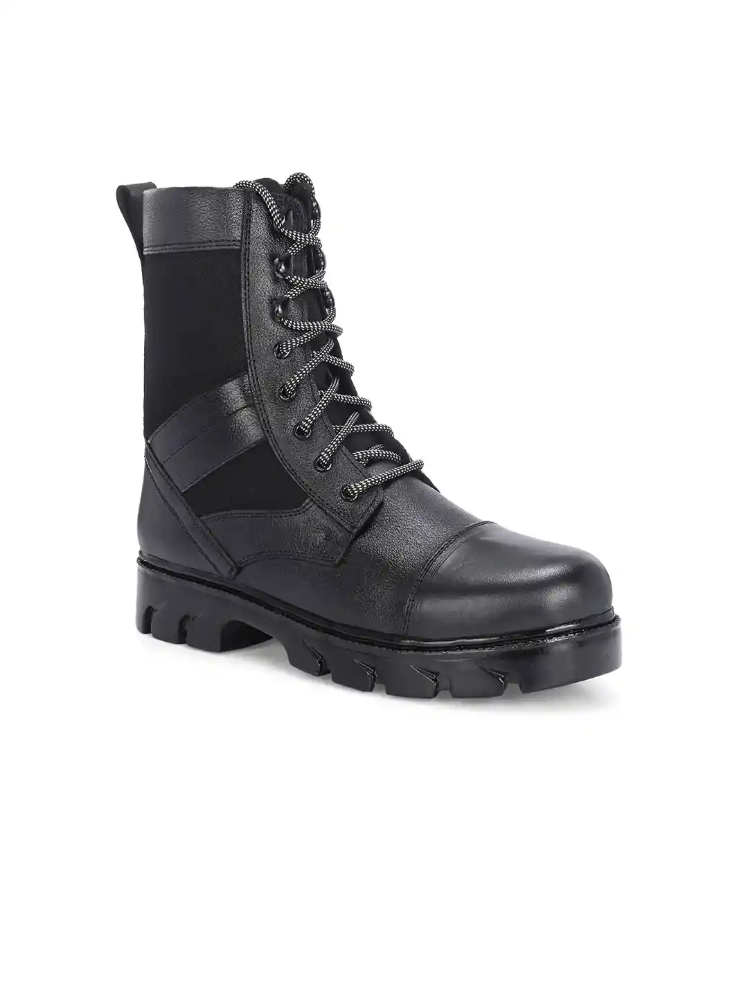 Leather Platform Combat Boots Men Gravedigger-250 Men's Mid-Calf