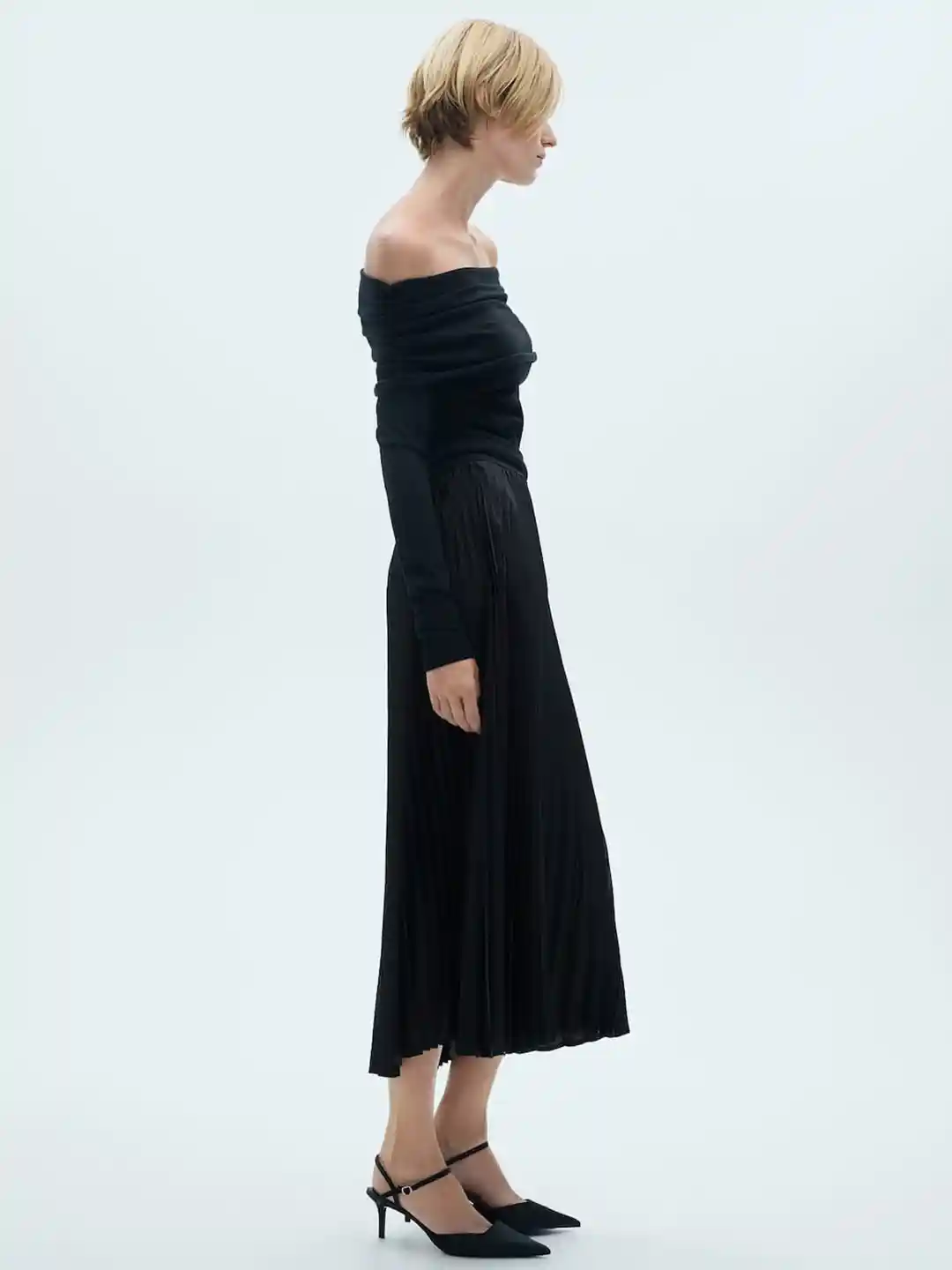 Buy MANGO Accordion Pleats Midi Flared Skirt - Skirts for