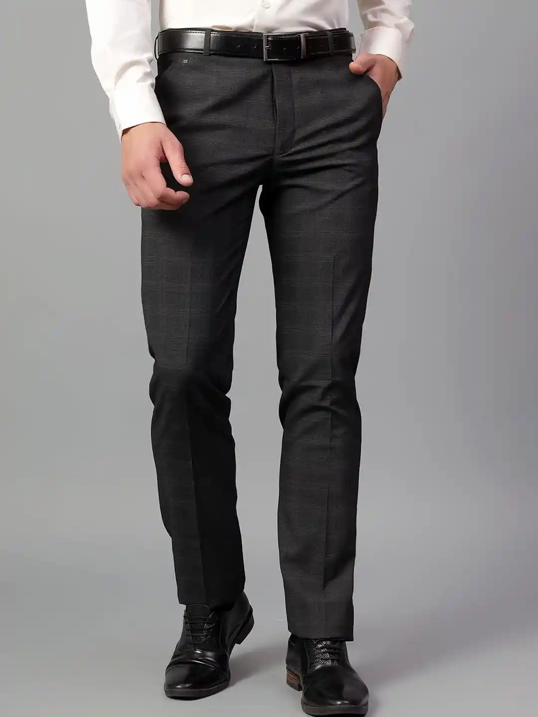 Cantabil Men Checked Trousers