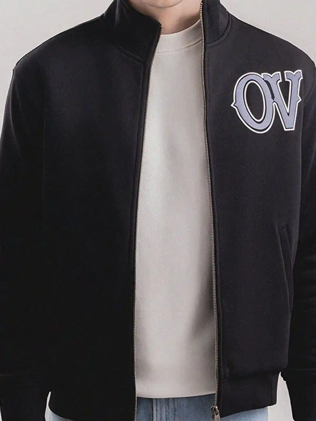Buy Overlays Men Typography Varsity Jacket - Jackets for Men