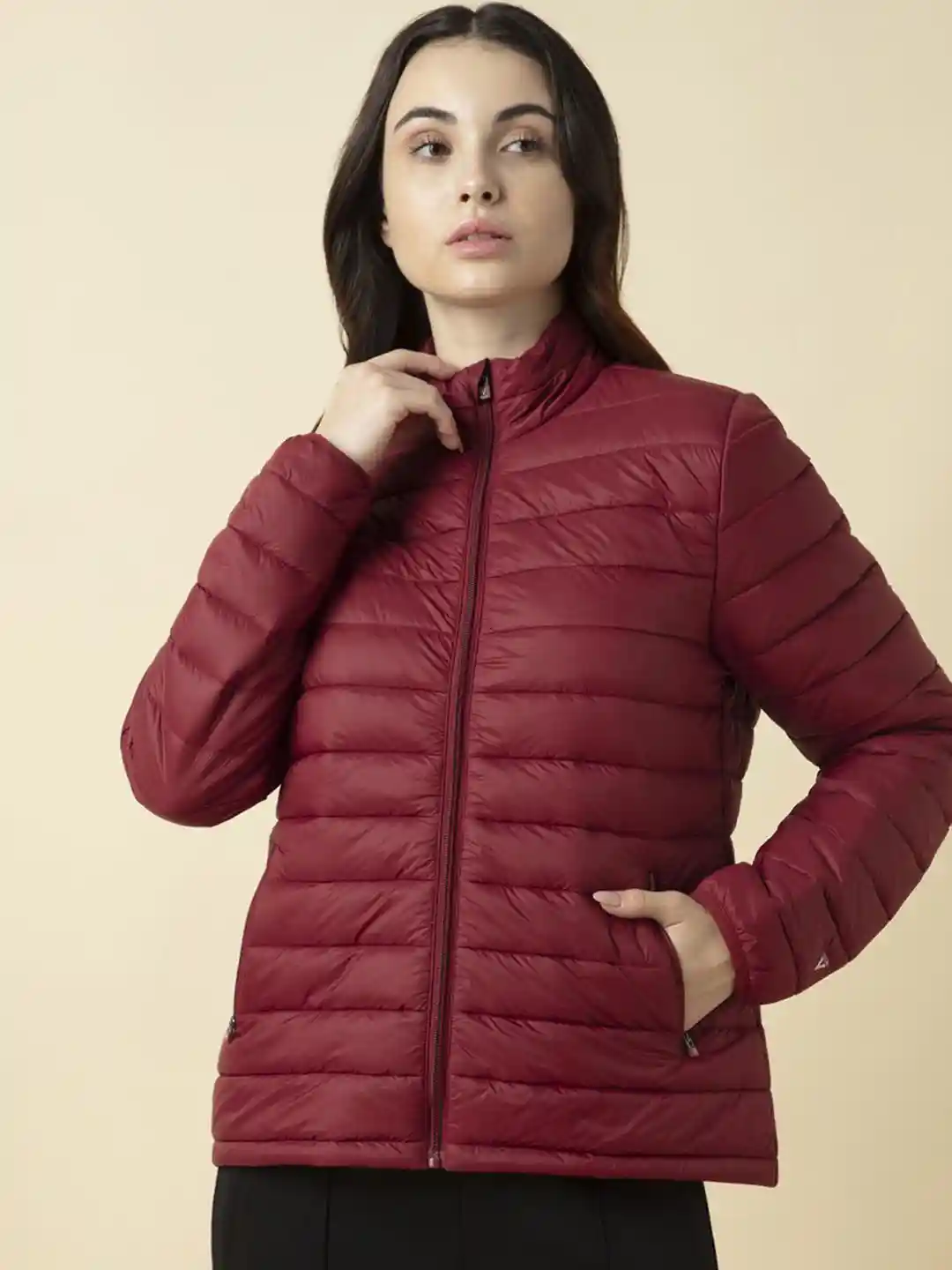 Van Heusen Women Solid Full Sleeves Puffer Jacket