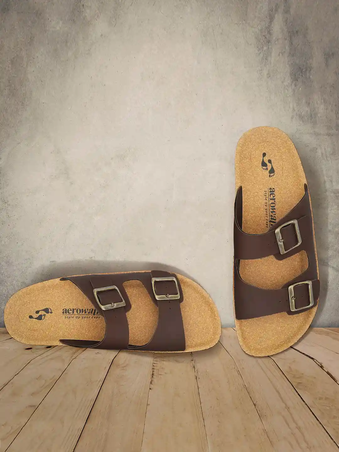 Aerowalk Men Solid Slip-On Comfort Sandals