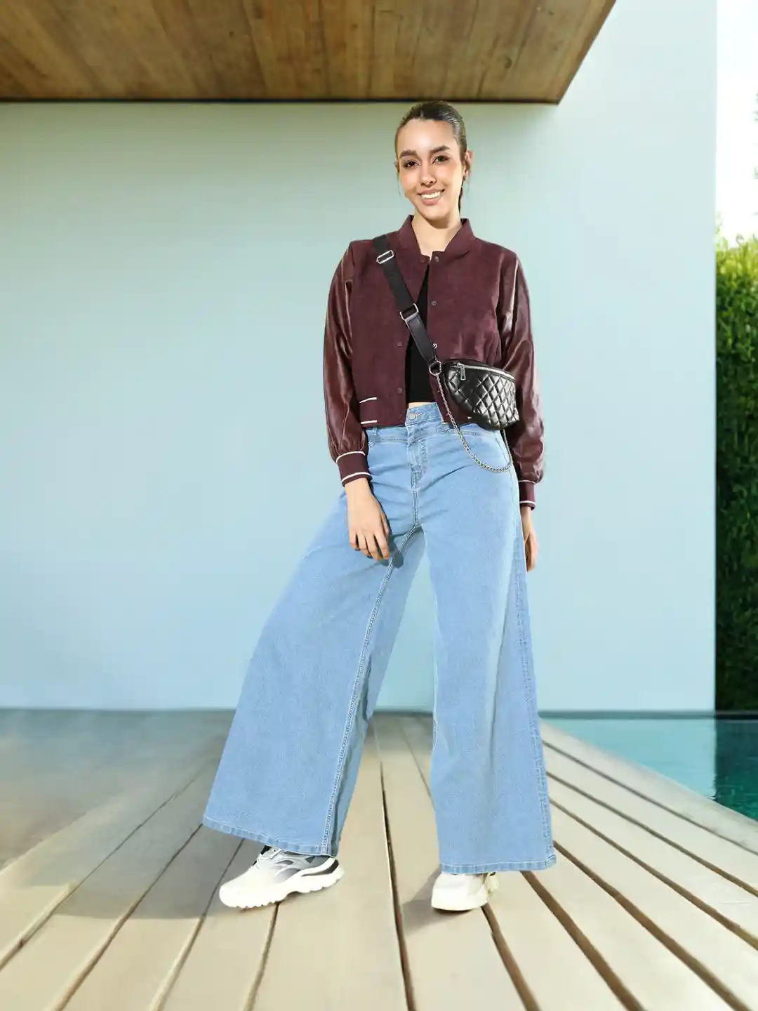 Buy Mast Harbour Solid Stand-Collar Leather Jacket Jackets for