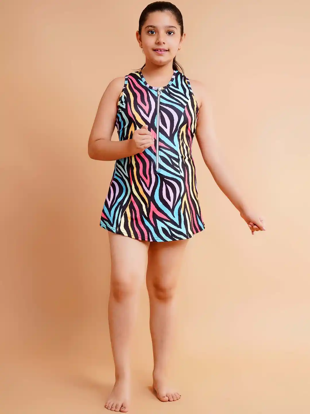 Buy Keepfit Girls Printed Top Shorts Swim Set Swimwear for