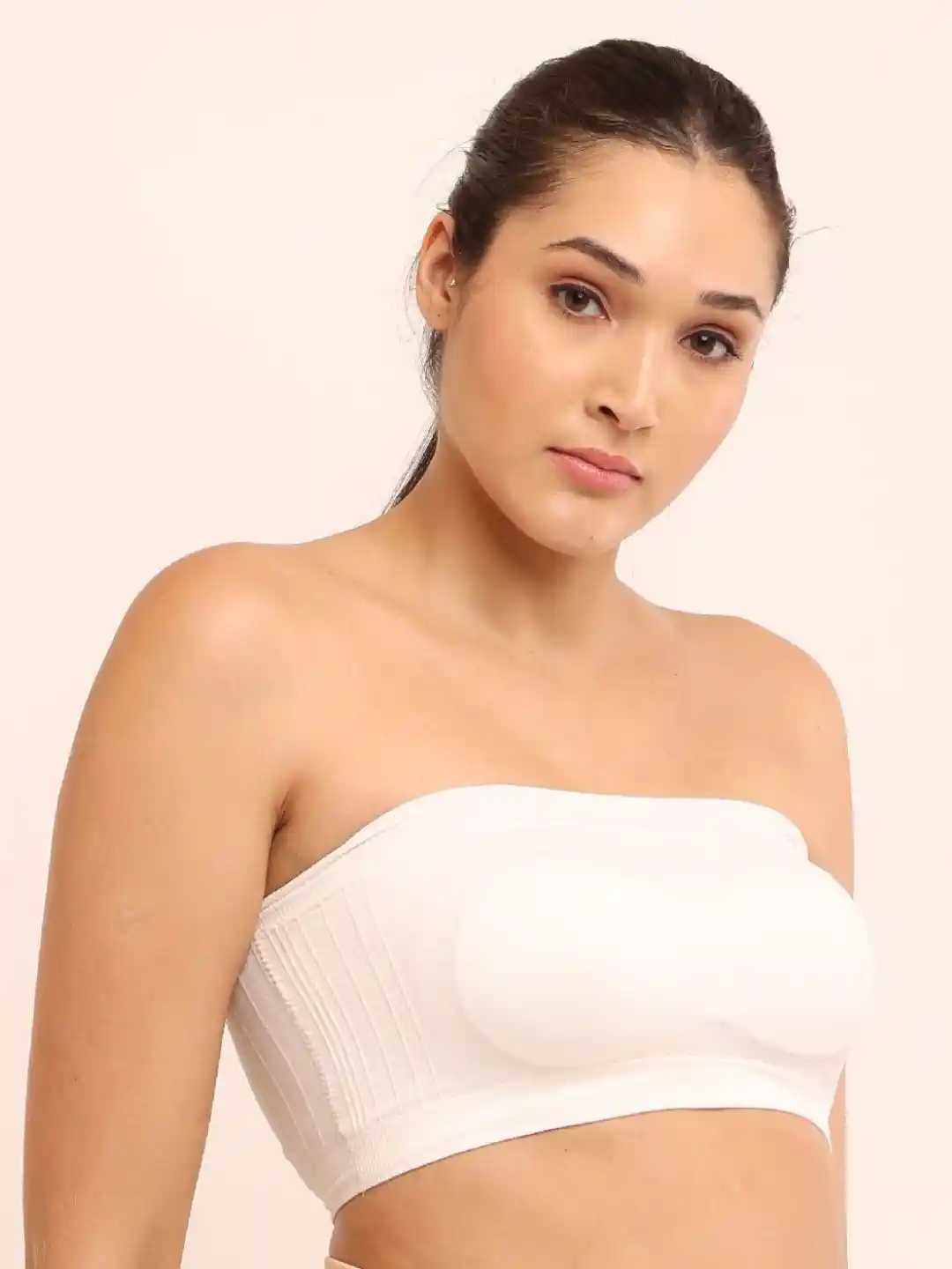 Strapless Bandeau Bra Tube Top Bra With Straps Basic Mold Padded