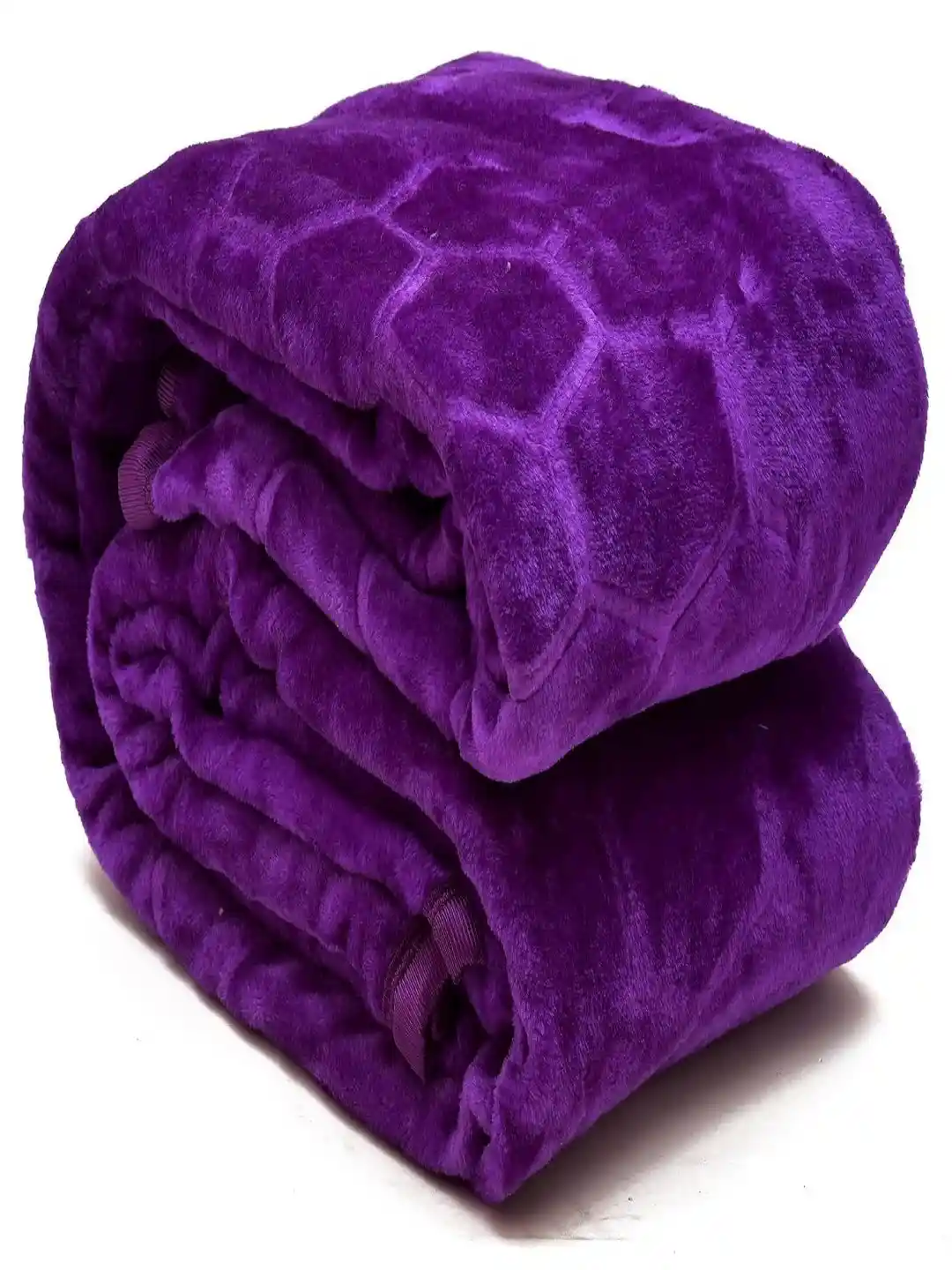 CHICERY Purple Geometric Heavy Winter Double King Bed Blanket