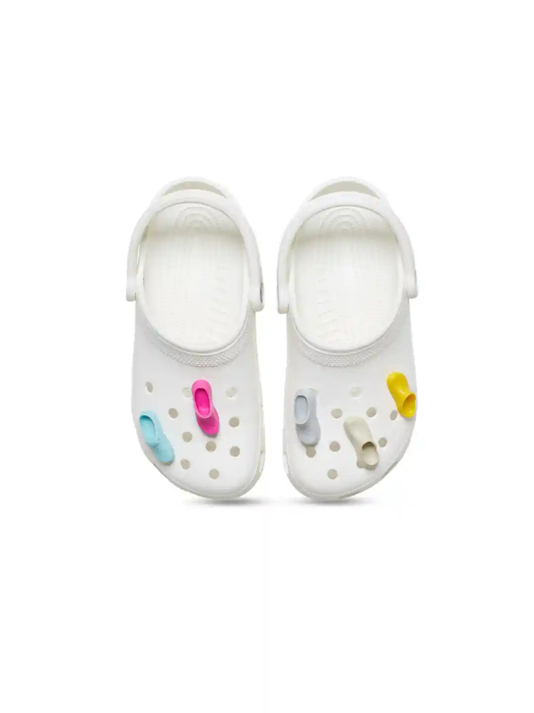 White Crocs With Charms Bad Bunny Croc Shoe Crocs Bad Bunny Charms