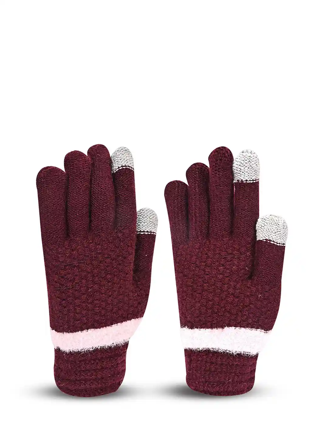 Buy LOOM LEGACY Women Patterned Touchscreen Woolen Winter Gloves