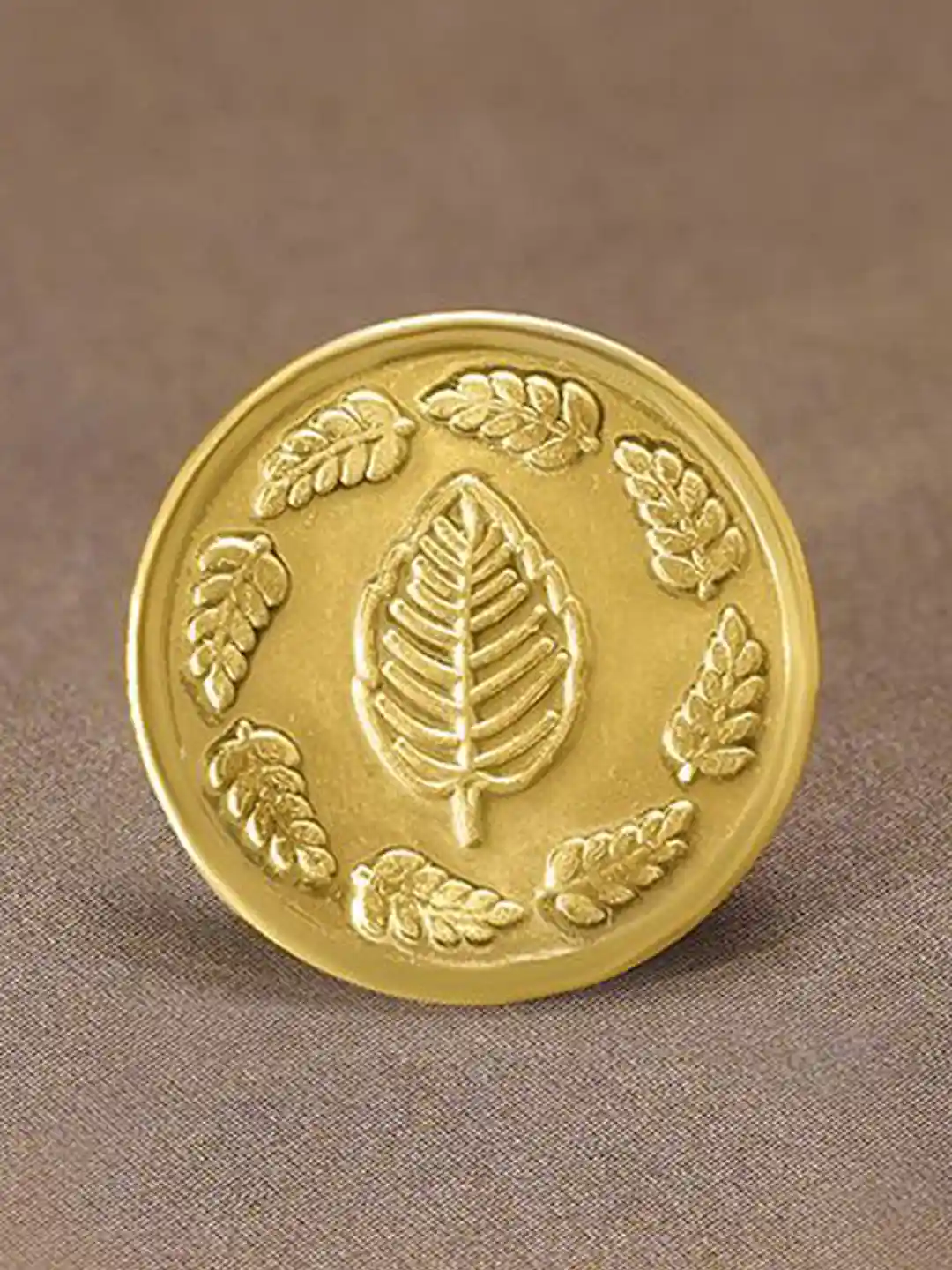 Buy Mia by Tanishq 24KT Gold Tulsi Leaf Coin gm Gold Coin