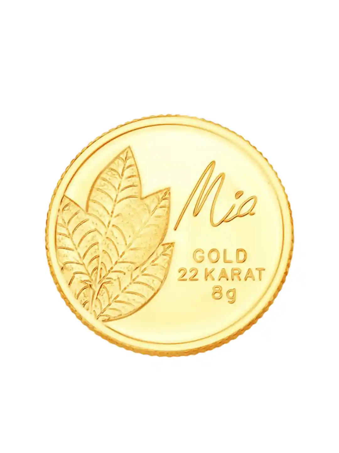 Buy Mia by Tanishq 22KT Gold Mango Leaf Coin gm Gold Coin