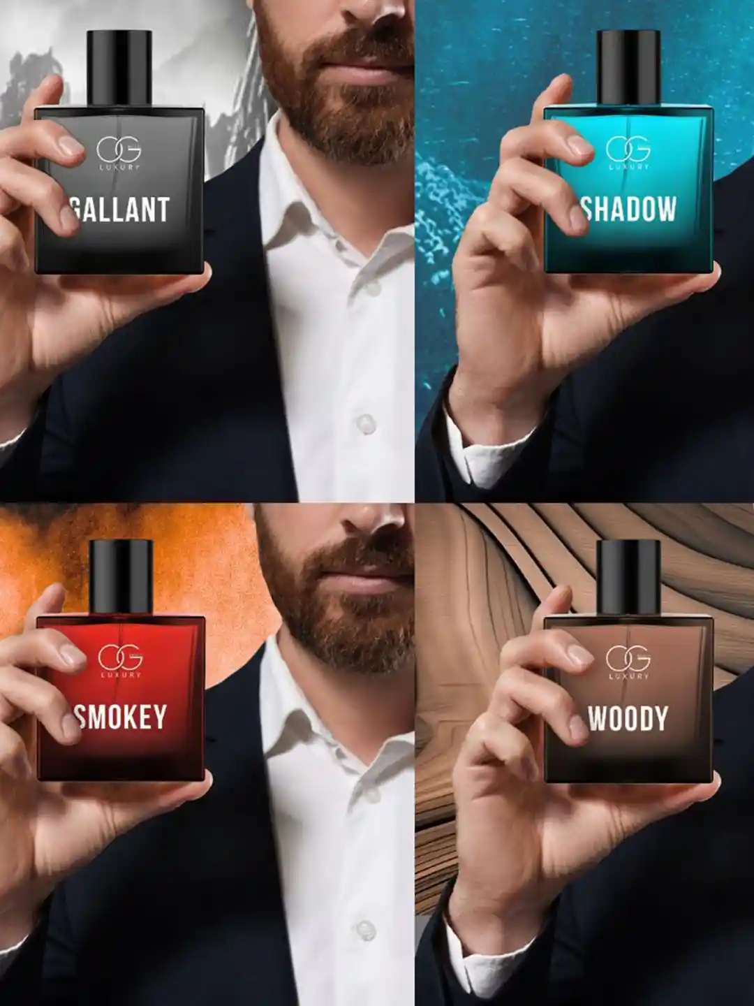 Buy OG BEAUTY LUXURY Set Of Gallant- Shadow- Smokey Woody Eau