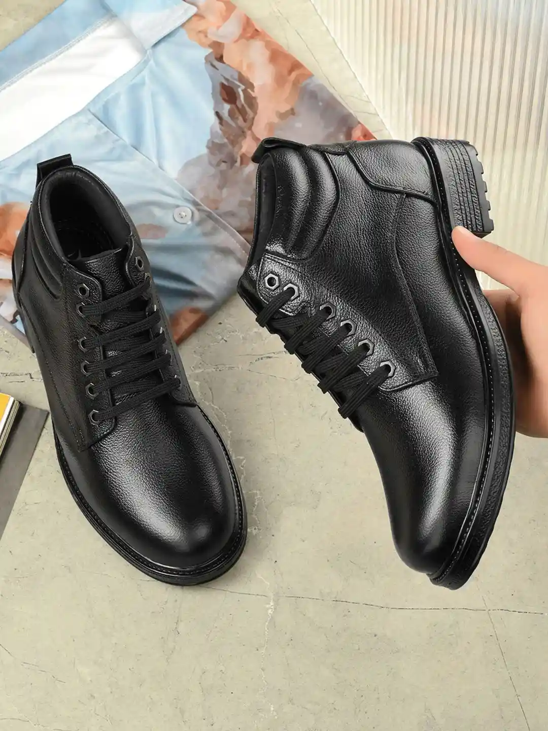 Lace Up Men's Dress Shoes Boot Style Mactree Men Leather