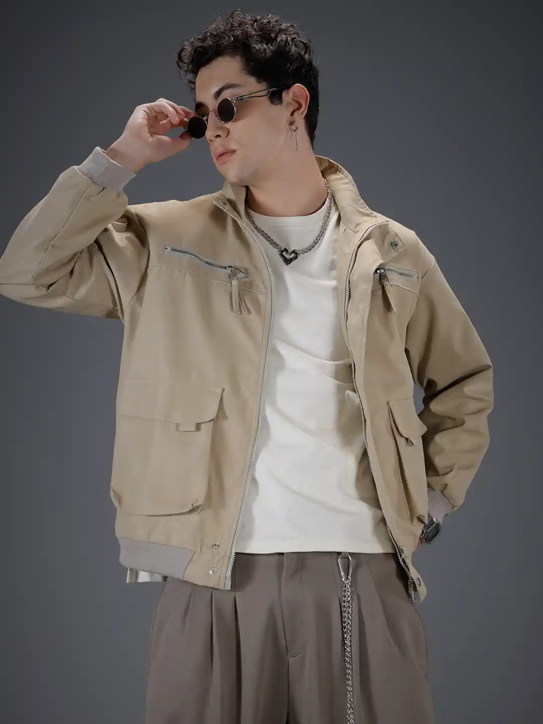 Buy SOKO STREET Mock Collar Bomber Jacket Jackets for Men