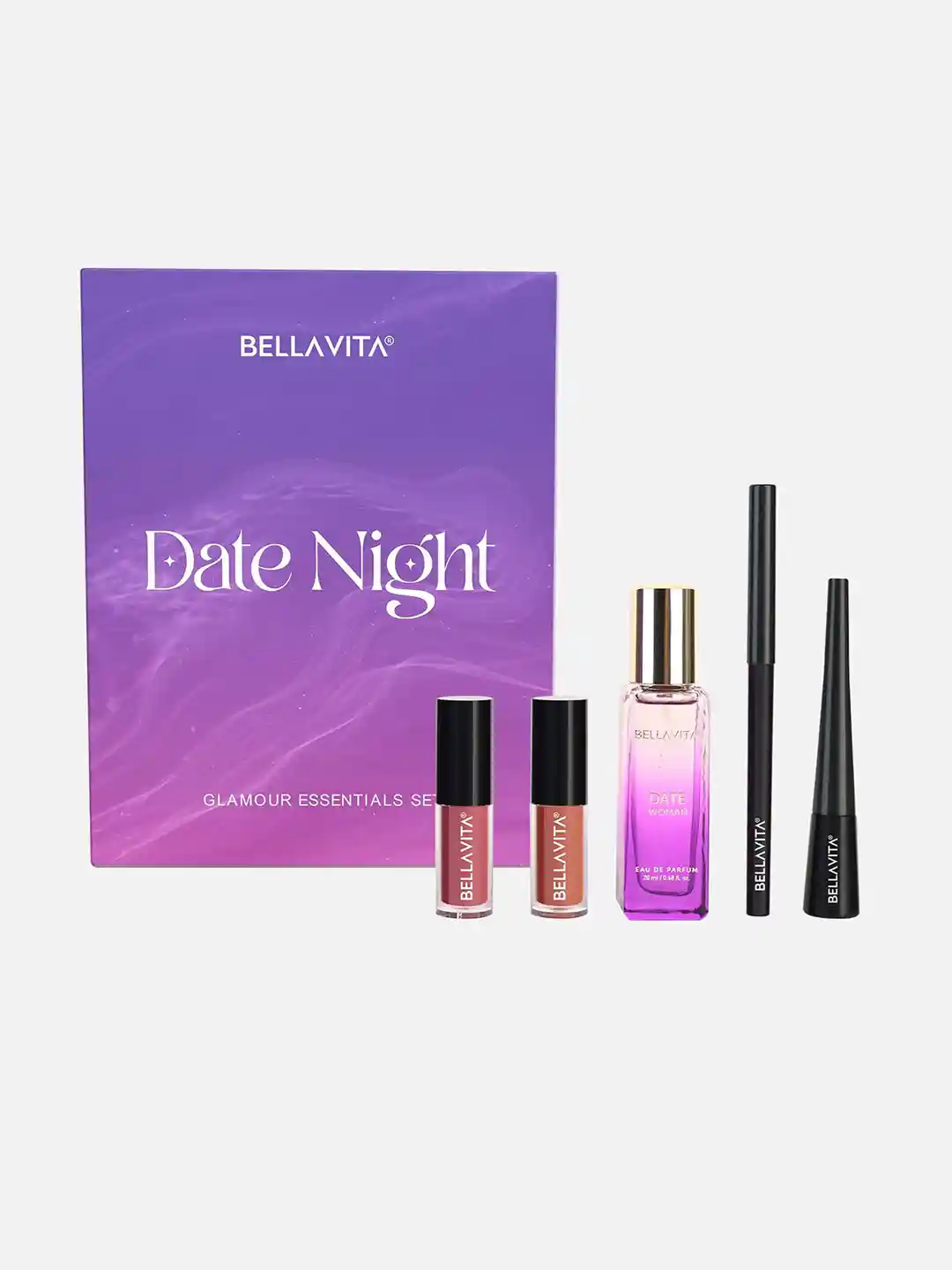 Buy Bella Vita Organic Kajal, Eyeliner, 2Pcs Liquid Lipstick