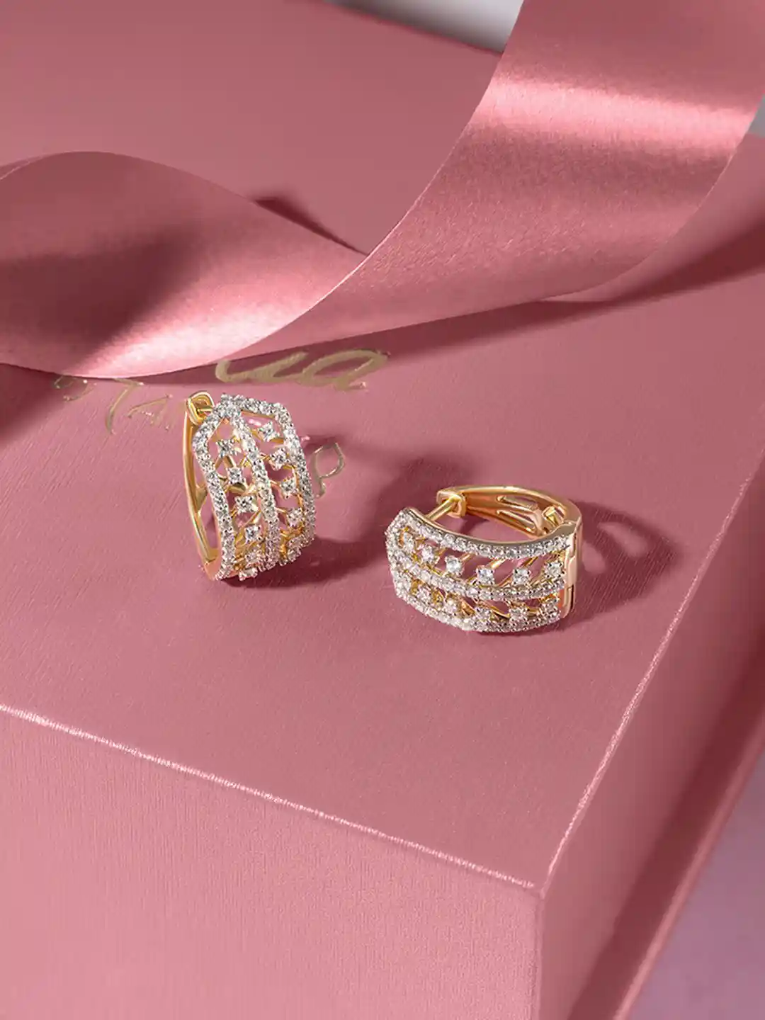 Tanishq Diamond Bali Buy Mia By Tanishq 14KT Gold Natural Diamond