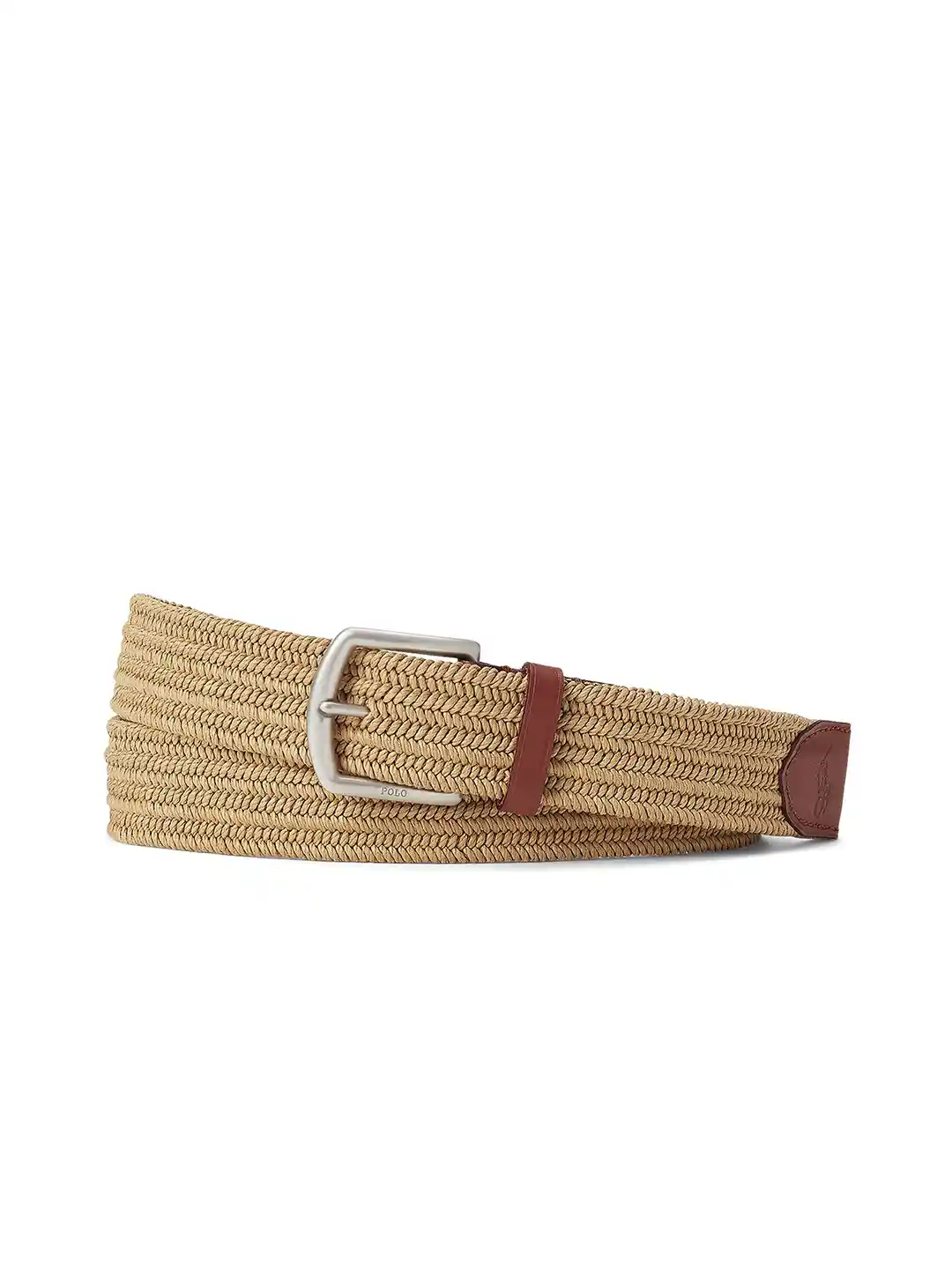 Buy Polo Ralph Lauren Men Leather-Trim Braided Belt Belts for - Main Image