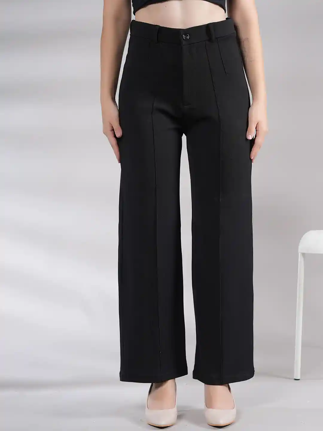 Black Pants Women's High Waisted Formal Trousers Buy CHIC BY