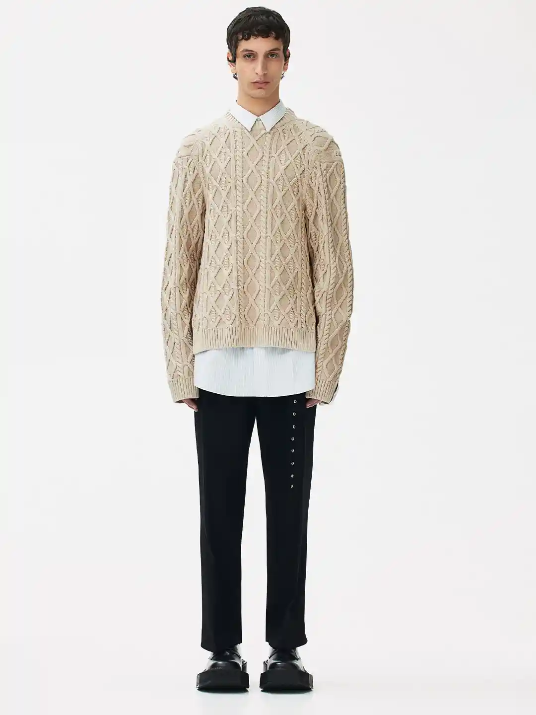 Mens Oversized Cable Knit Sweater ASOS Asos Chunky Cable Knit