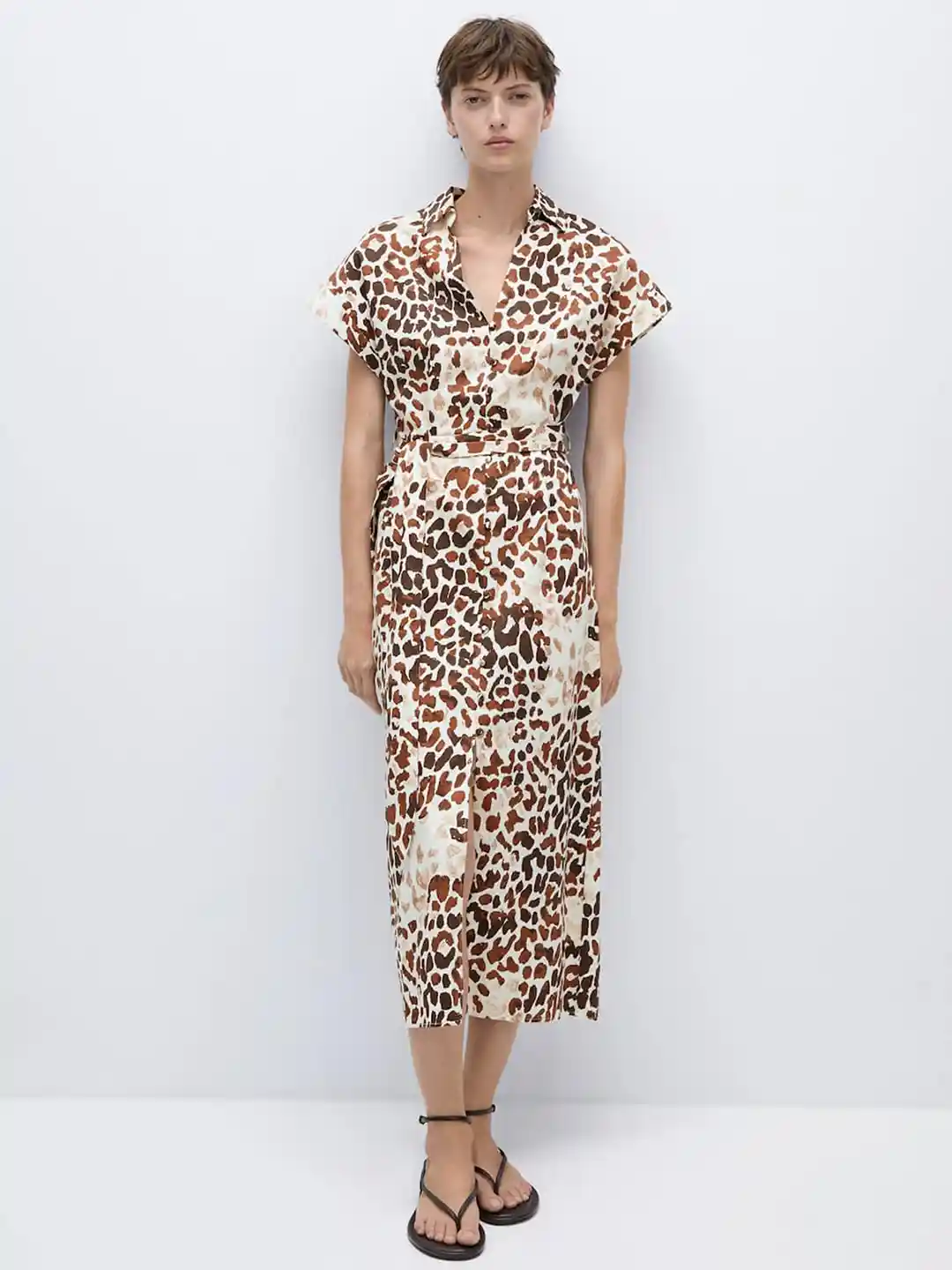 Myntra Mango Belt Cotton Dress Buy MANGO Pure Cotton Animal Print
