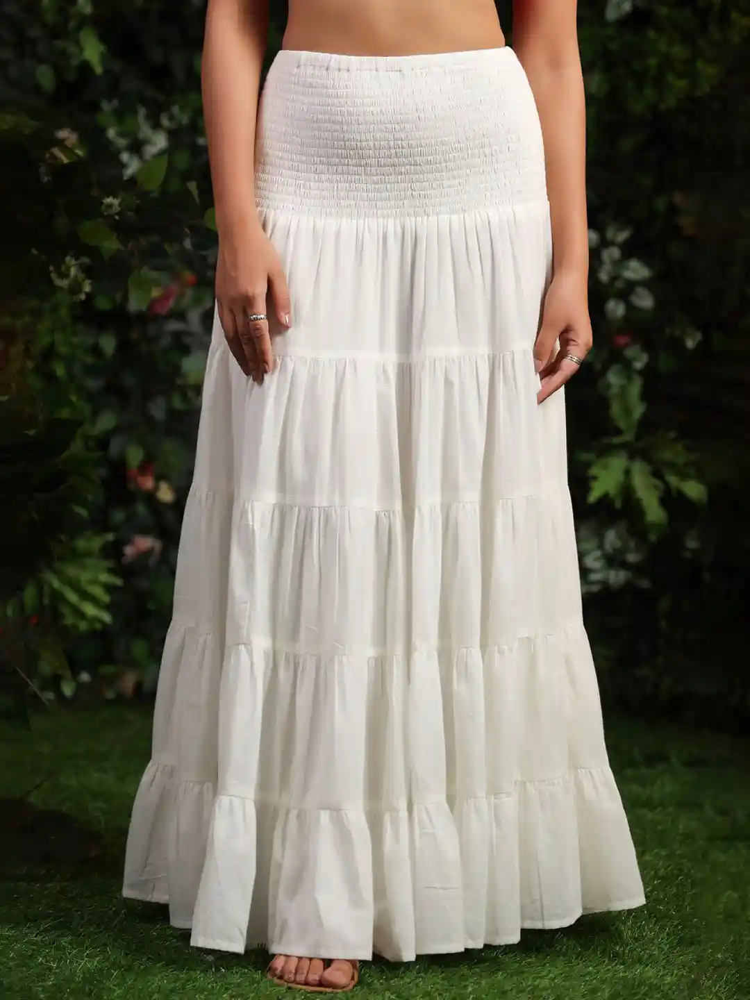 anayna Women Flared Maxi Skirt