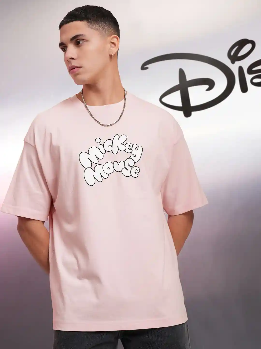 Highlander Men Disney Mickey Mouse Cotton Oversized Drop Shoulder Tshirt