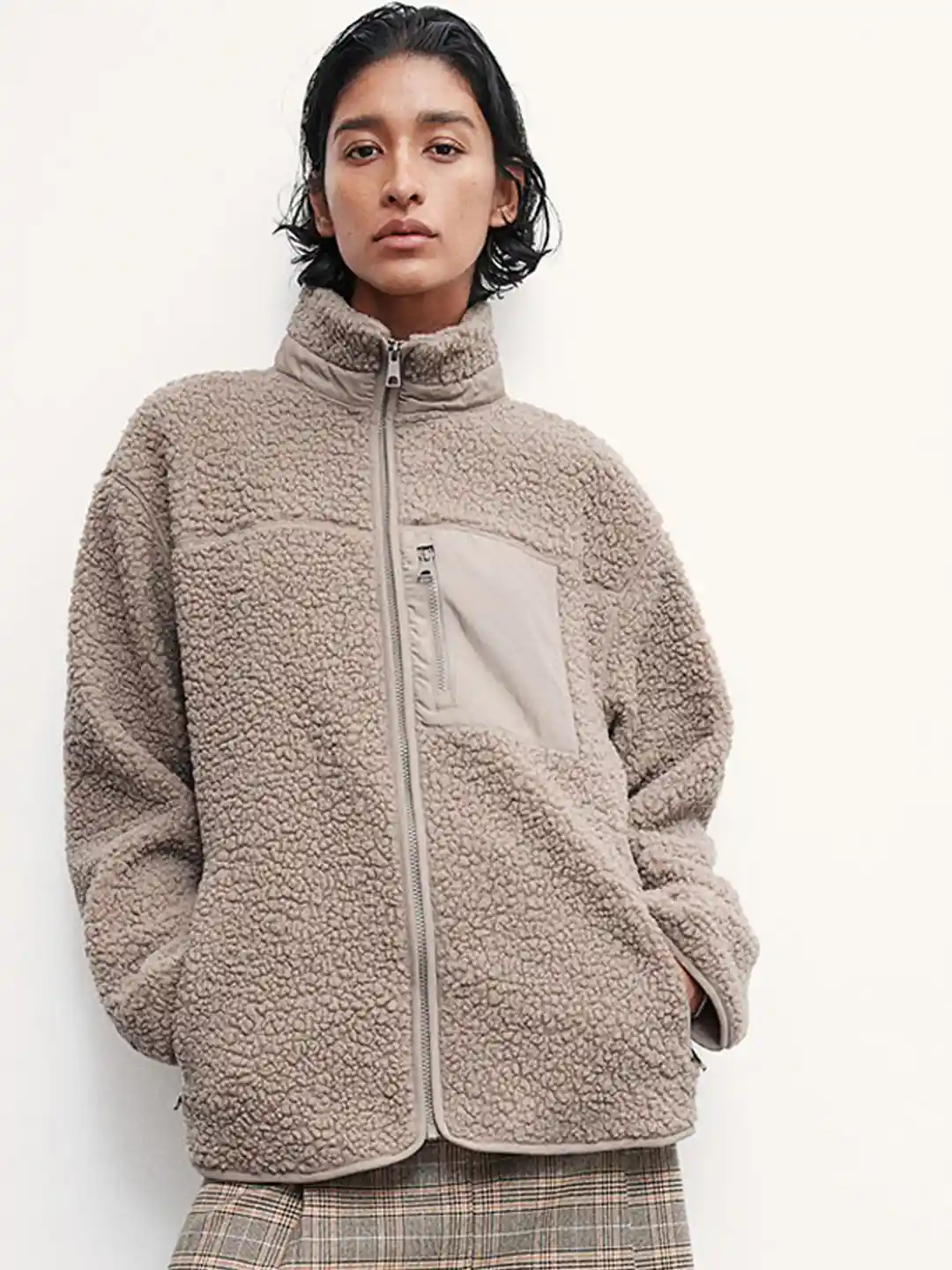 Buy H&M Loose-Fit Teddy Jackets Jackets for Women 31122878 Myntra