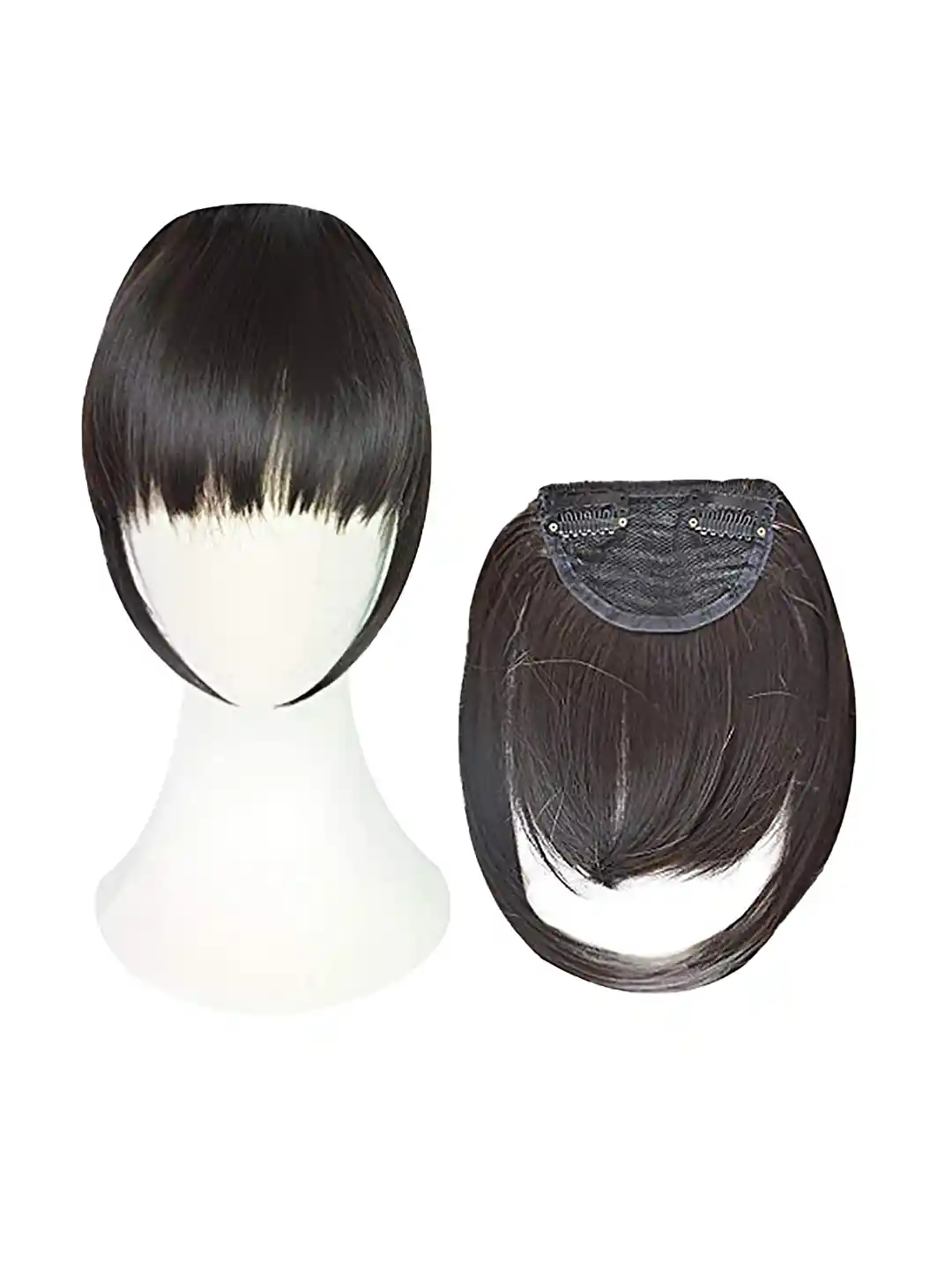 Buy D-Divine Clip-In Synthetic Hair Bangs Brown Hair Extension
