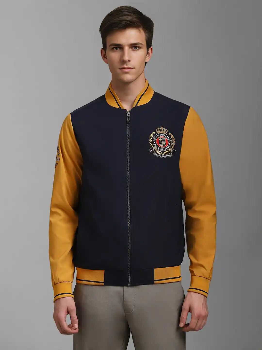 Buy Louis Philippe Sport Men Solid Mandarin Collar Open Front