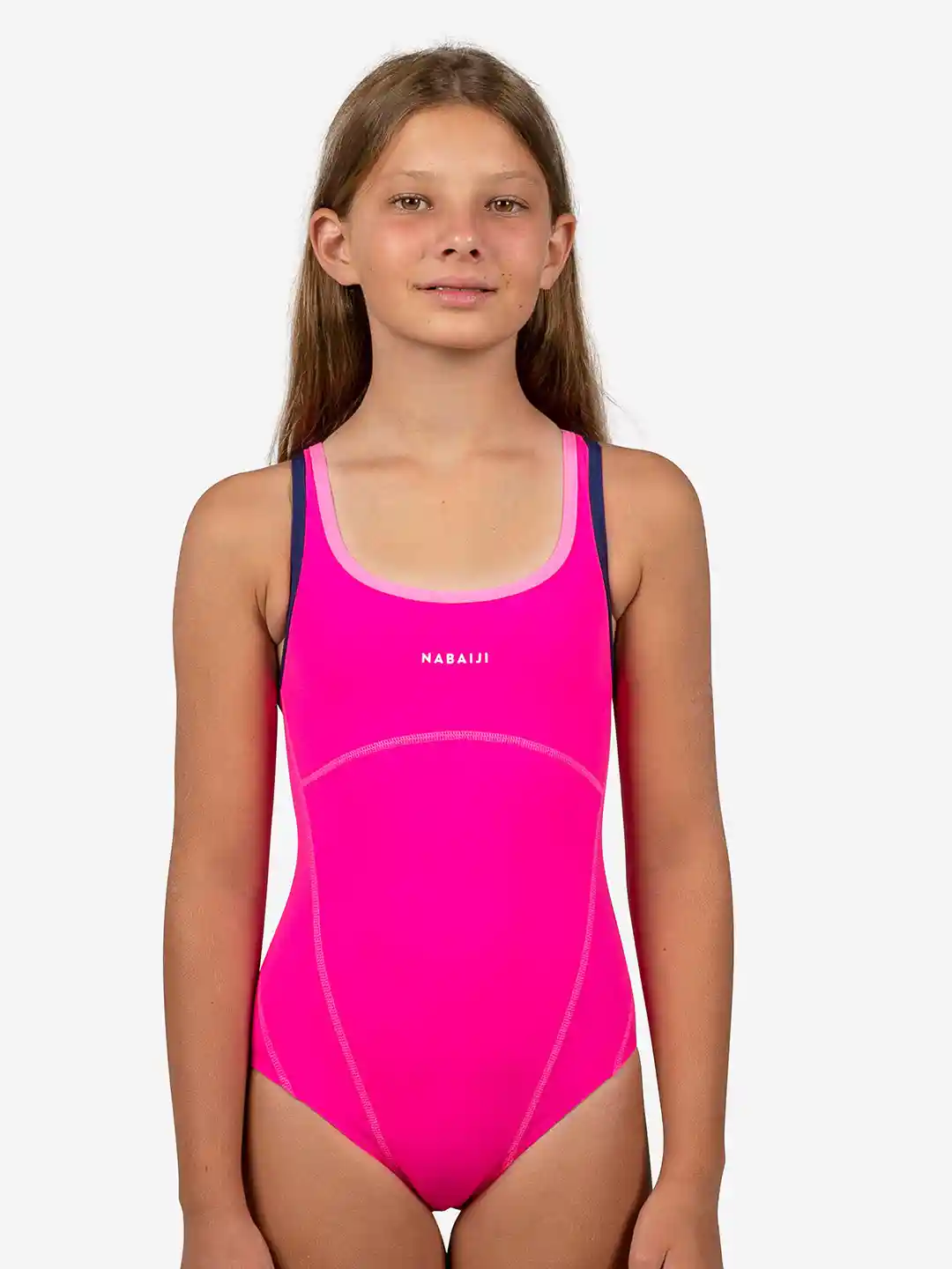 Buy Decathlon Nabaiji Girls Pink V Cut Chlorine Resistant Swimming