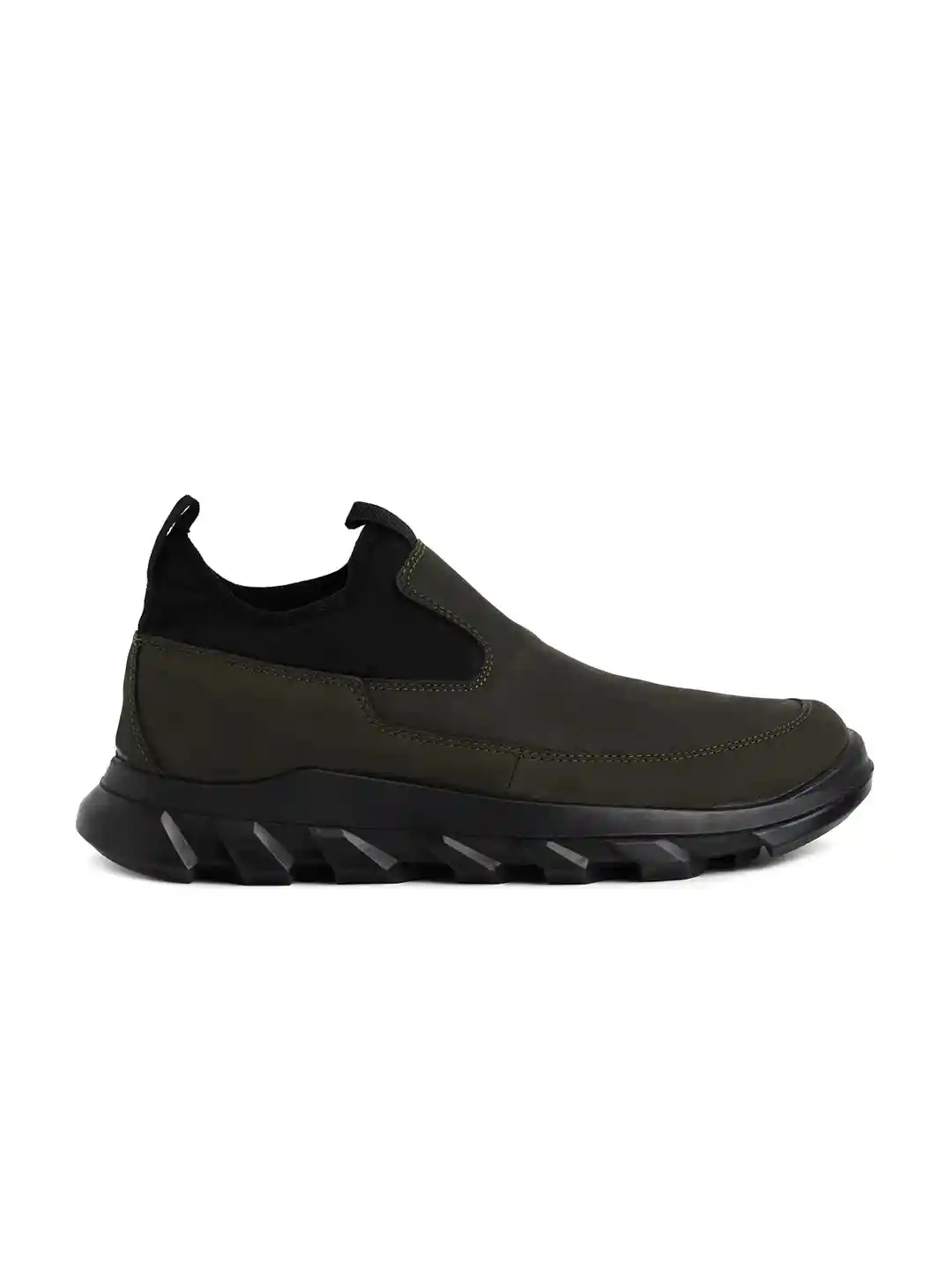 Buy ERGON Men Solid Leather Round Toe Slip-On Sneakers Casual