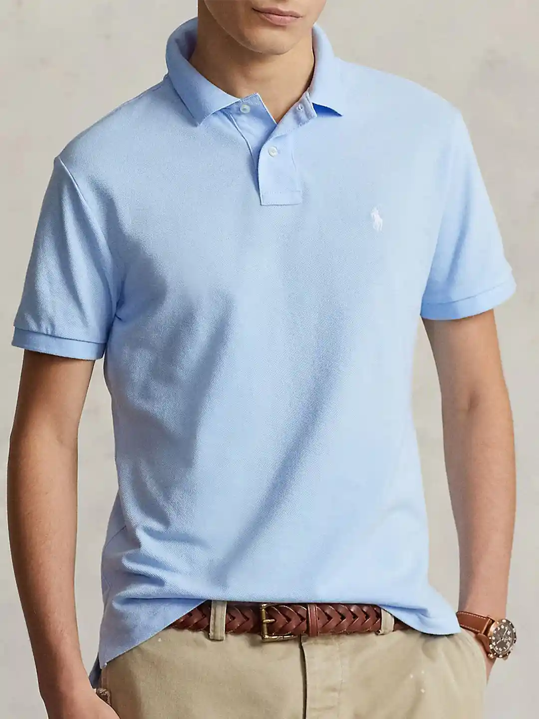Buy Polo Ralph Lauren Men Solid Polo Collar Cotton Slim Fit T