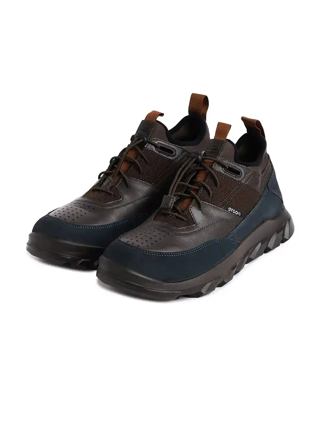 Buy ERGON Men Colourblocked Leather Trekking Shoes Casual Shoes