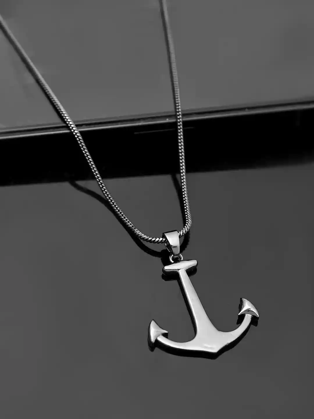 Jewellery Voylla Mens Chain Buy Voylla Men Rhodium Plated Anchor