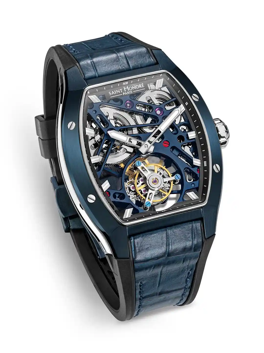 SAINT HONORE PARIS Men Monceau Tourbillon Blue Round watch  MC891201-71DSQU-D