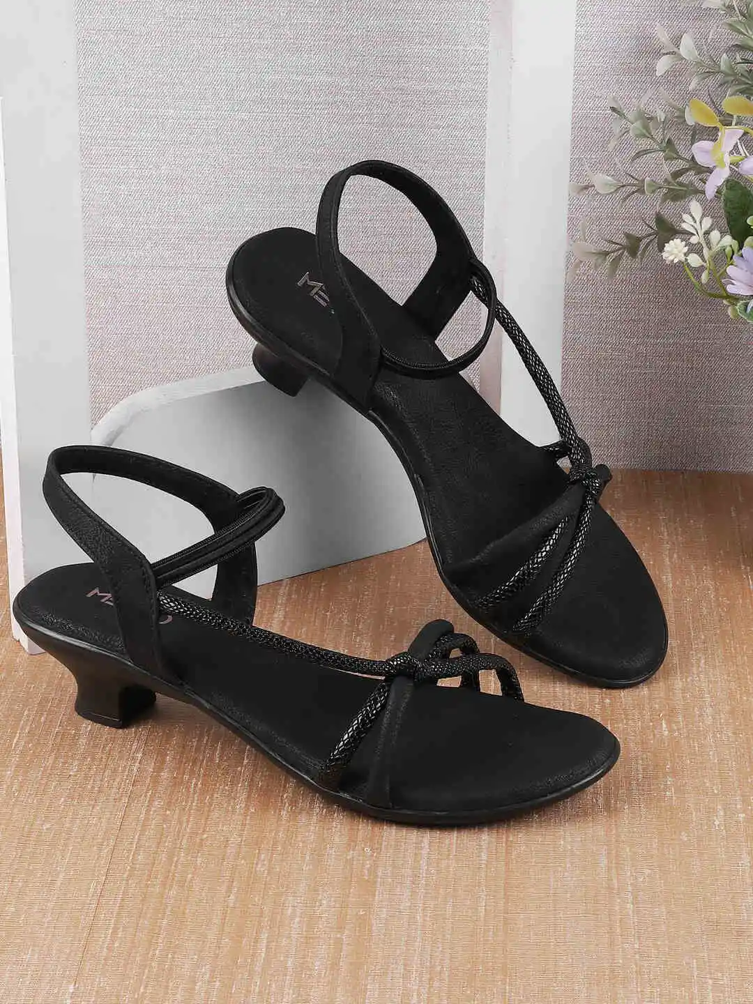 Buy Metro Embellished Kitten Sandals Heels for Women 30852689