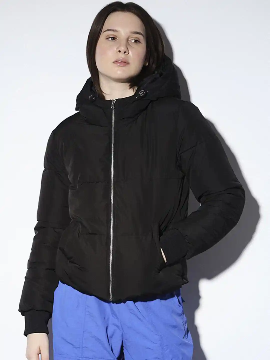 Buy ONLY Women Solid Hooded Puffer Jacket Jackets for Women