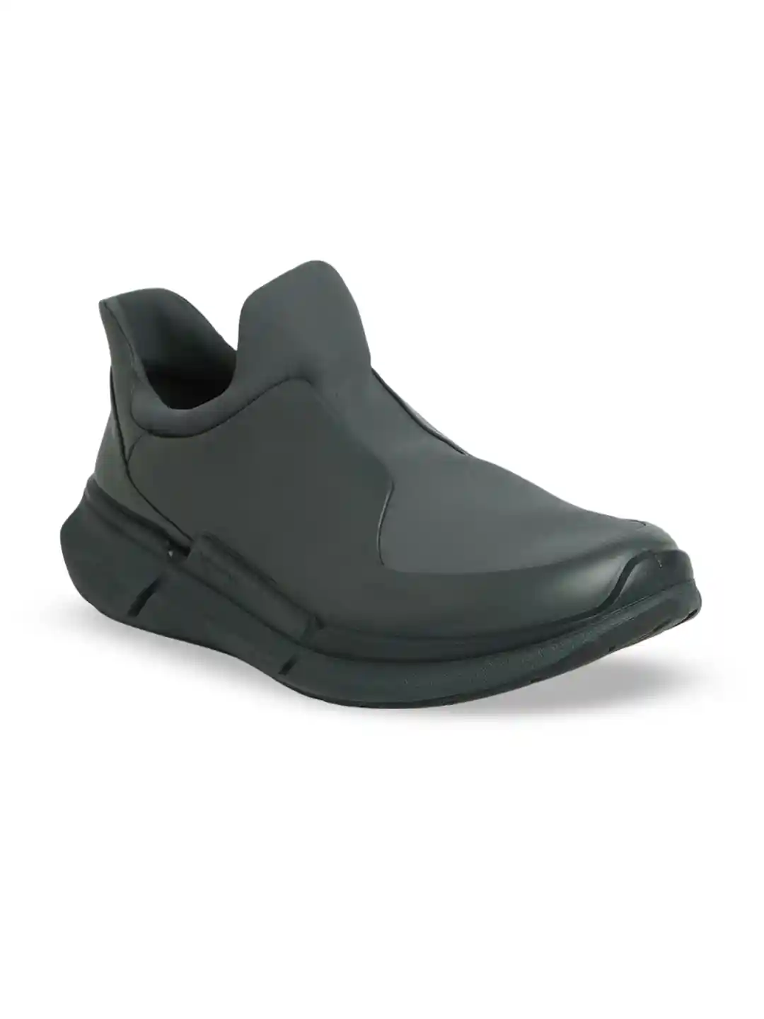 Buy ECCO Men Biom Solid Round Toe Leather Slip-On Sneakers