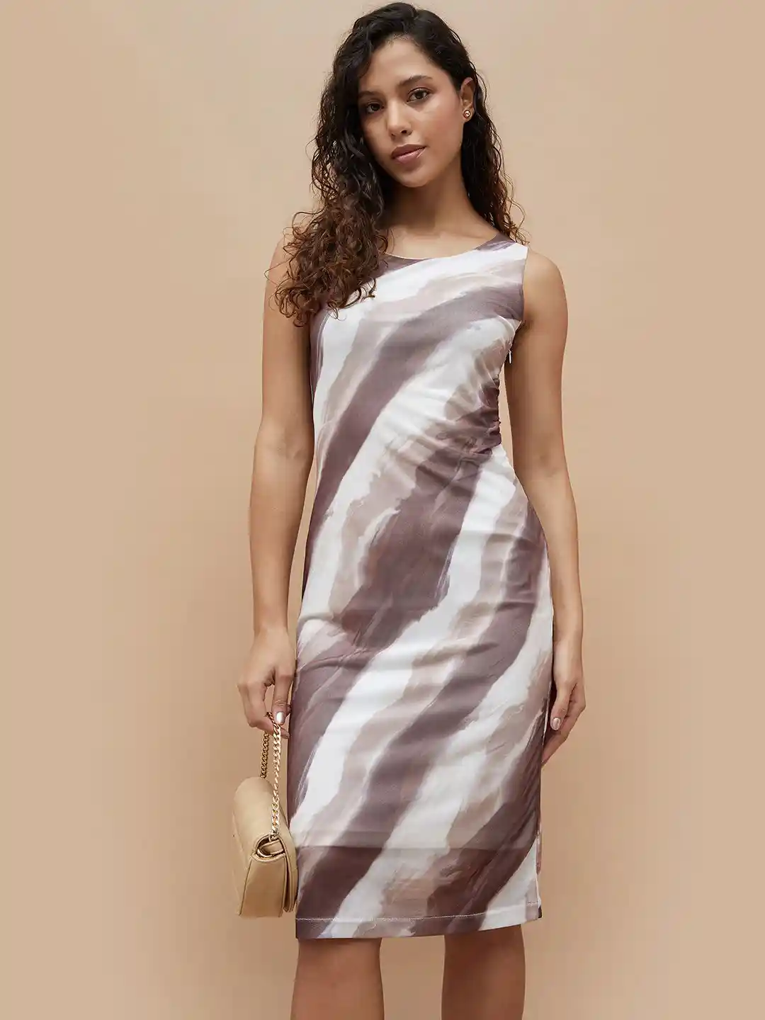 CODE by Lifestyle Women Tie and Dye Printed Sheath Knee Length Dress