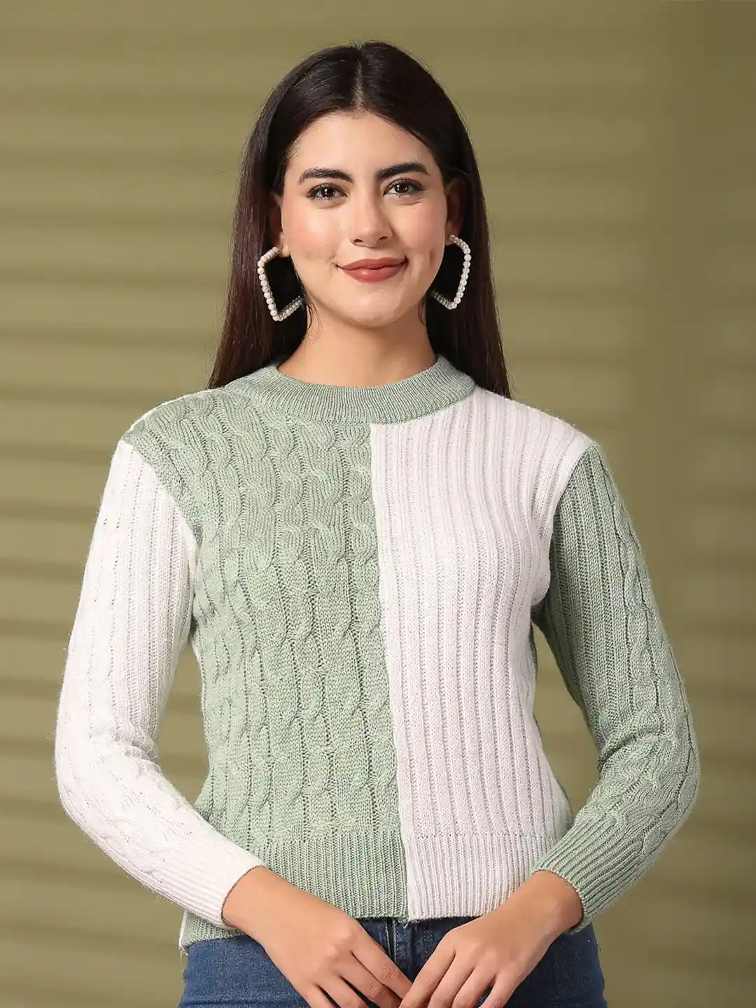 クロレ Cable 2way Puff knit（Beige) clore+ CLORE＋ Cable 2way Puff