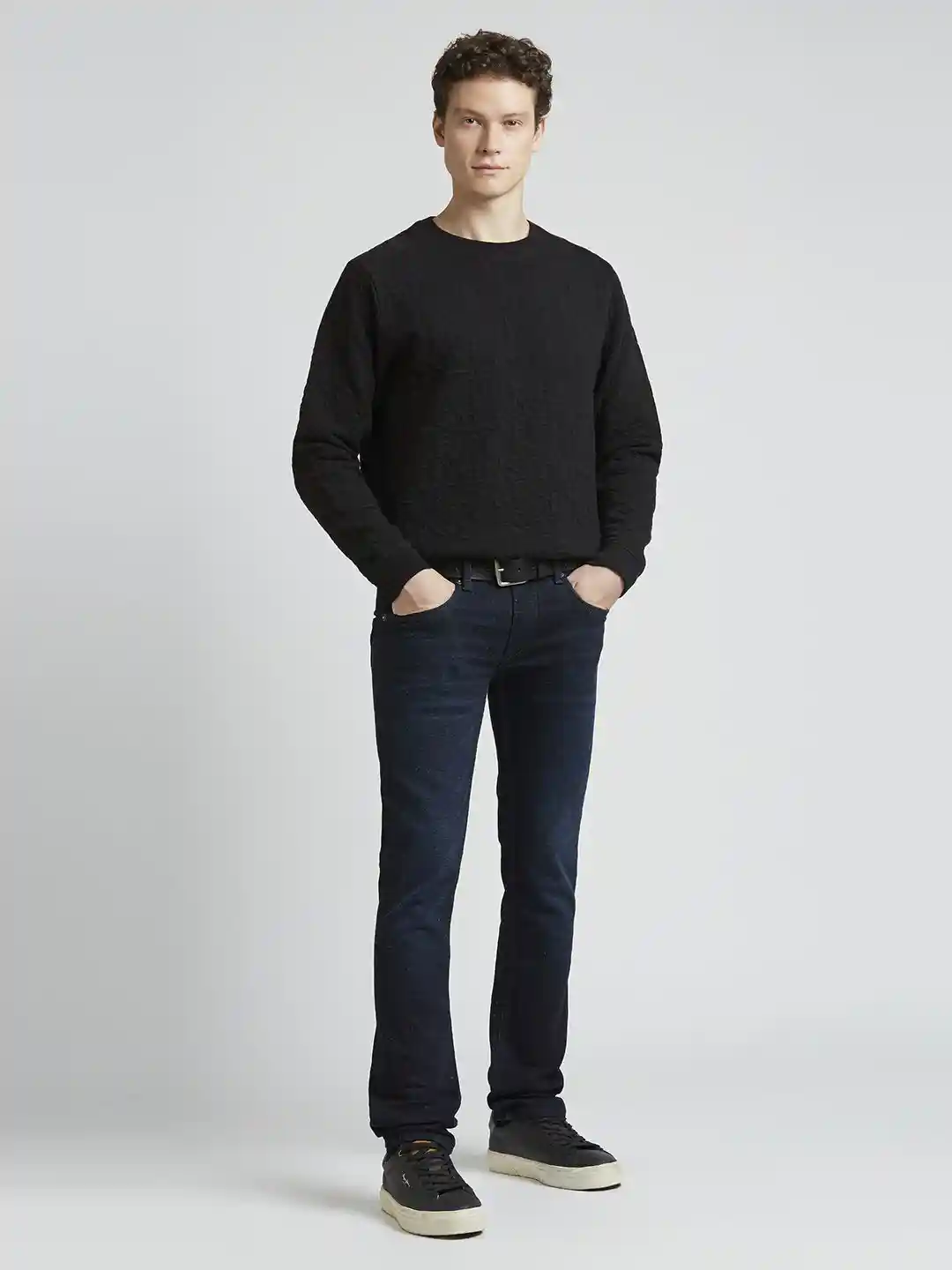 Buy Pepe Jeans Men Solid Round Neck Cotton Pullover Sweatshirt