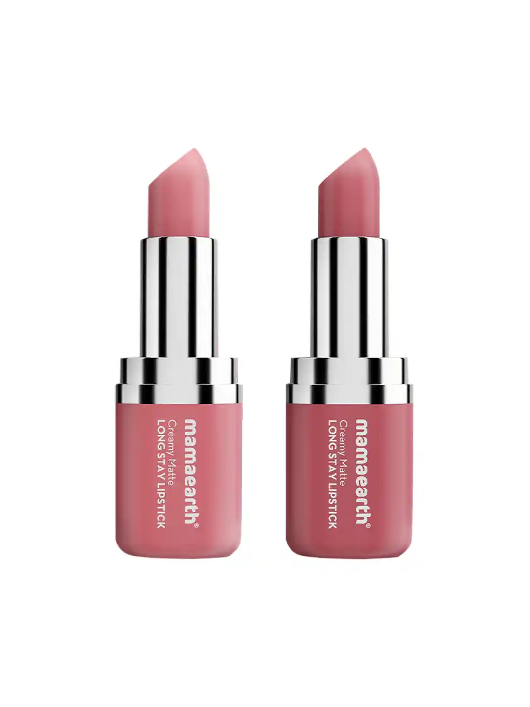 Buy Mamaearth Set Of 2 Creamy Matte Long Stay Lipstick 4.2g Each