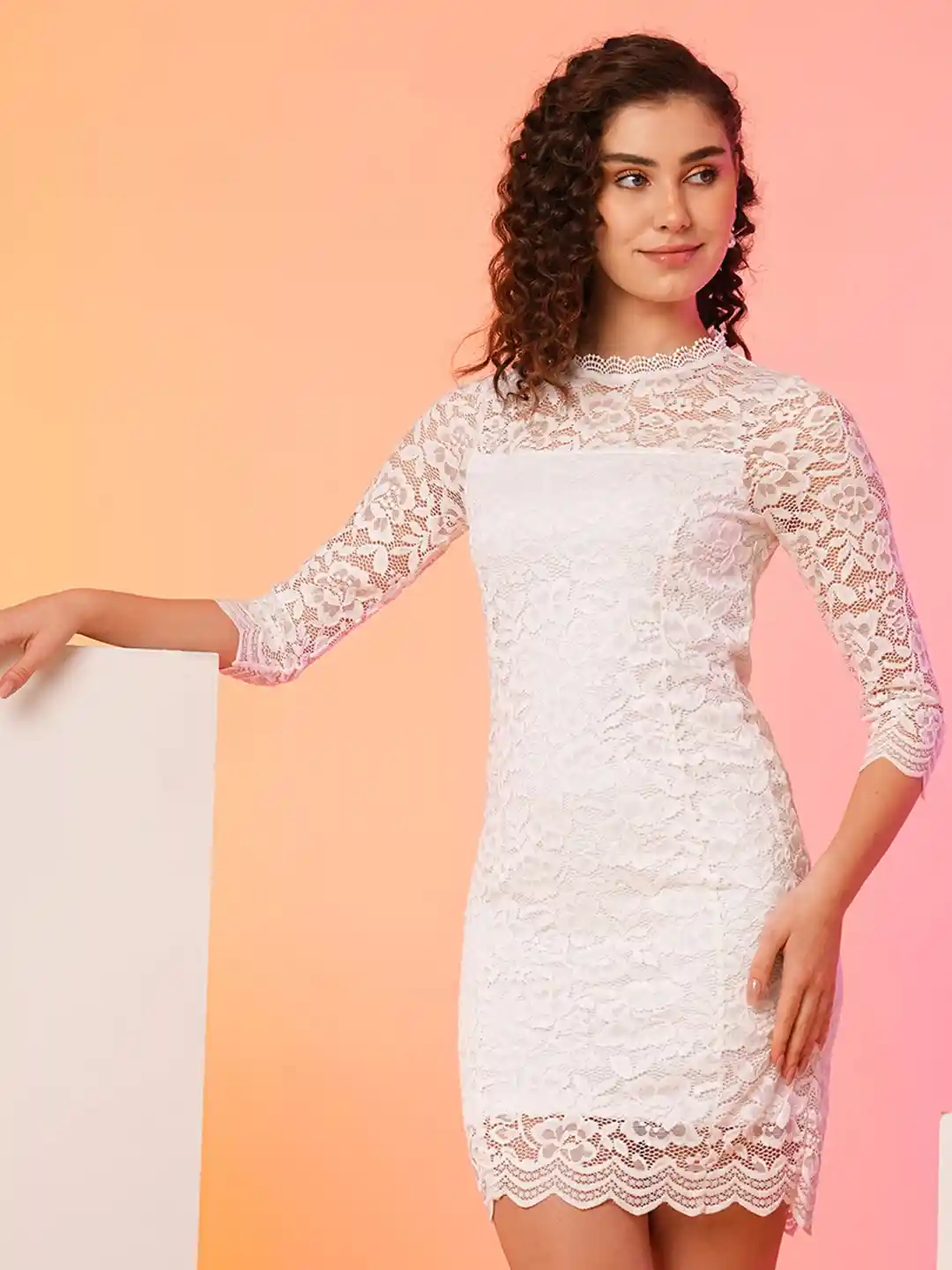 Lace Mini Bodycon Party Dresses Tobi Lace-Up Bodycon Sequin Party