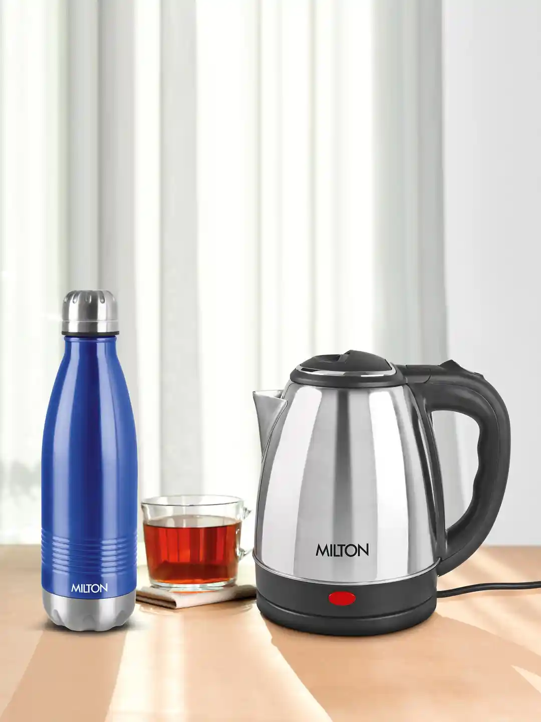Buy Milton Combo Of Silver Go Electro Steel Kettle L Blue Duo
