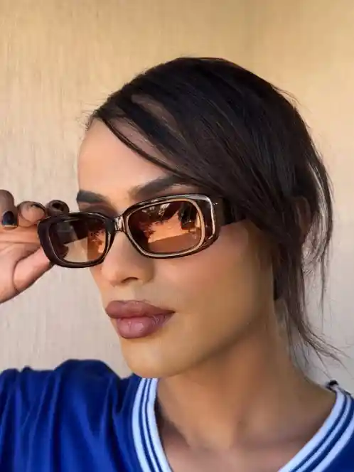 Voyage Women Black Lens Rectangle Sunglasses with UV Protected Lens  B80389MG3456C