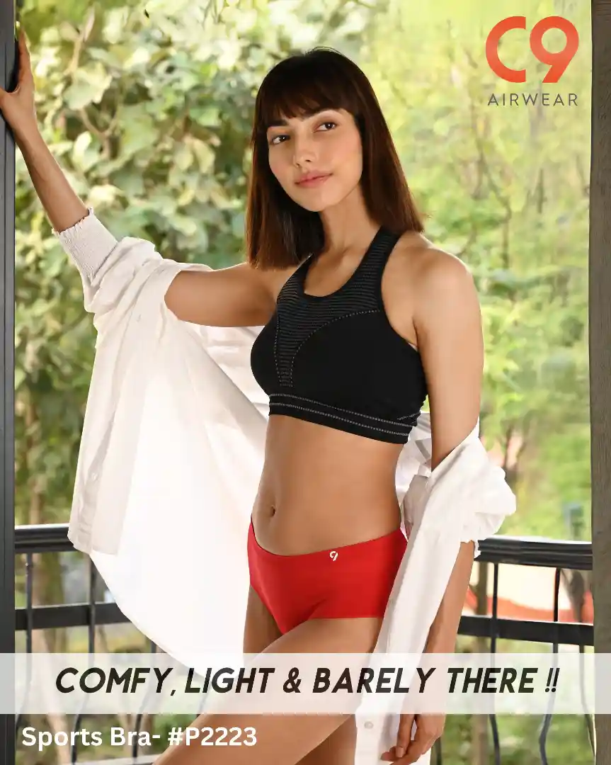 Buy C9 AIRWEAR Seamless Women Pink Printed Non-Wired Lightly