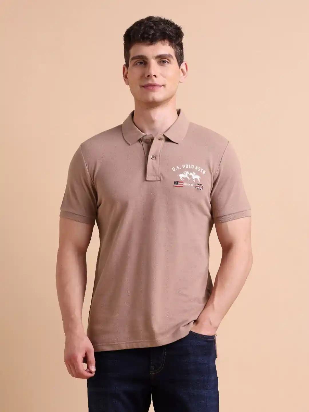 Buy Polo Denim Men Brand Printed Pure Cotton Muscle