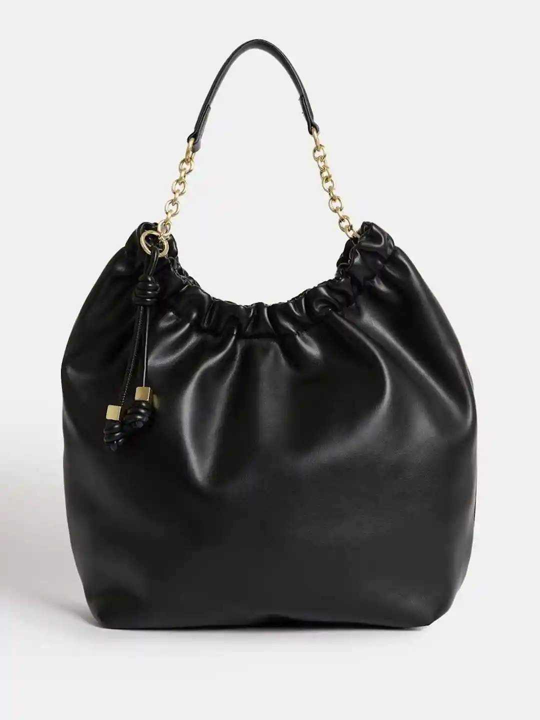 Buy Marks Spencer Women Solid Bucket Leather Hobo Bag Handbags