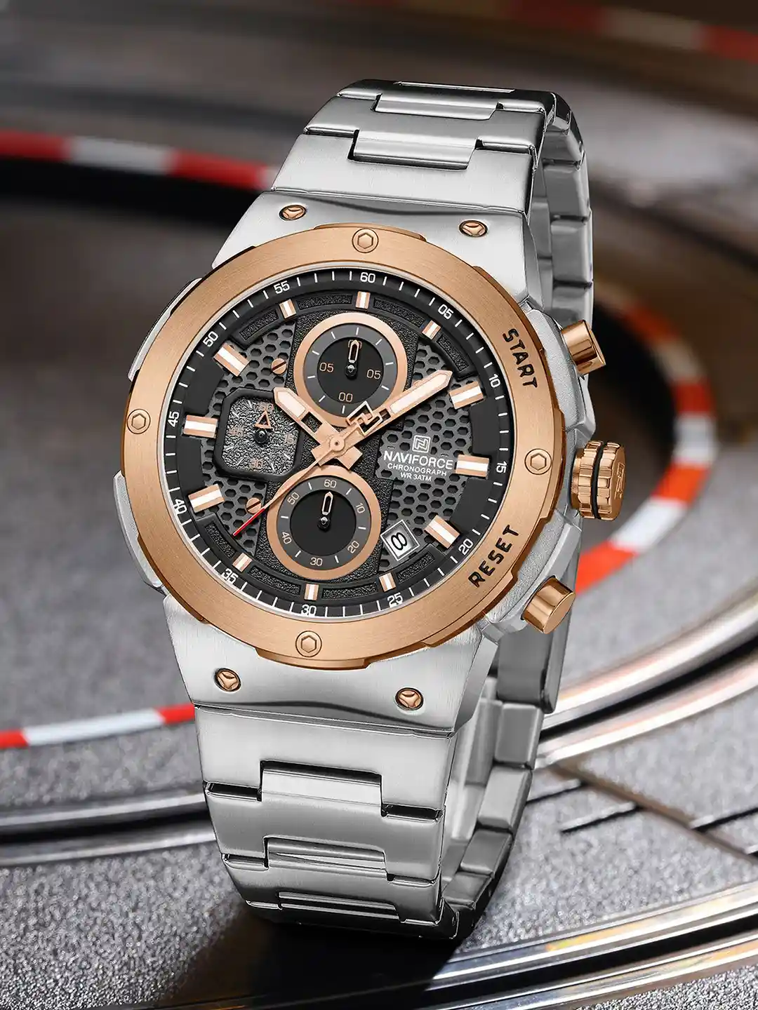 Buy Naviforce Men Military Style Patterned Dial Analogue