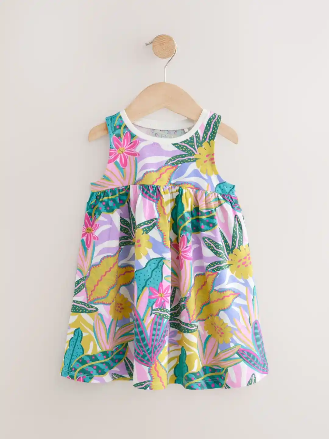 Buy NEXT Tropical Pure Cotton Fit Flare Dress Dresses for